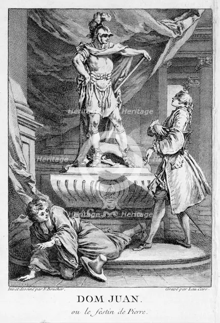 Scene from Don Juan, ou le Festin de Pierre, 1665, (18th century).  Artist: Laurent Cars