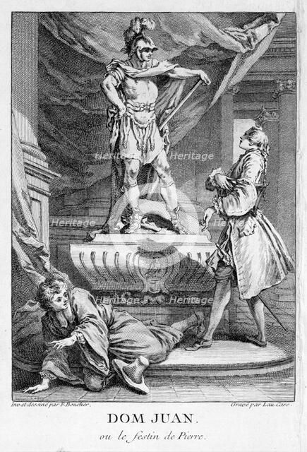 Scene from Don Juan, ou le Festin de Pierre, 1665, (18th century).  Artist: Laurent Cars