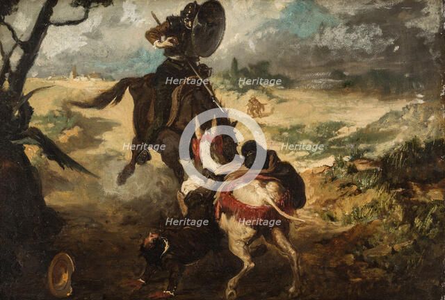 Scene from Don Quijote de la Mancha by M. de Cervantes, 1868-1870.