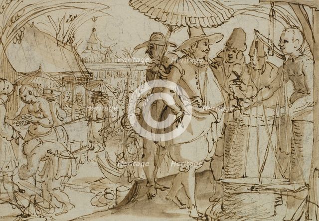 Scene from Dutch colony. Creator: Claes Jansz Visscher.