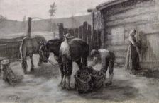 Scene from Edvard Storm's "Dolevisor", Before 1898. Creator: Kristen Holbø