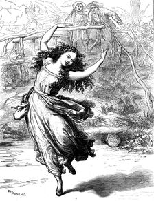 Scene from "Fanchette," at the Lyceum Theatre: the Shadow Dance, 1871. Creator: Unknown