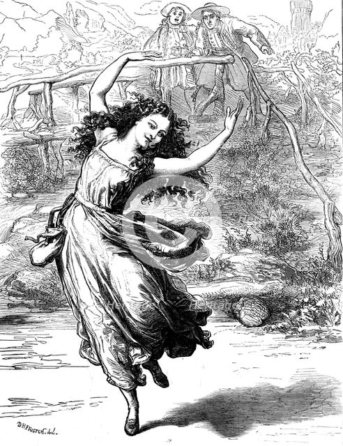 Scene from "Fanchette," at the Lyceum Theatre: the Shadow Dance, 1871. Creator: Unknown.