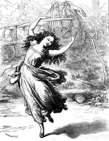 Scene from "Fanchette," at the Lyceum Theatre: the Shadow Dance, 1871. Creator: Unknown