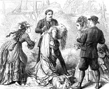 Scene from "False Shame", at the Globe Theatre, 1872. Creator: Unknown