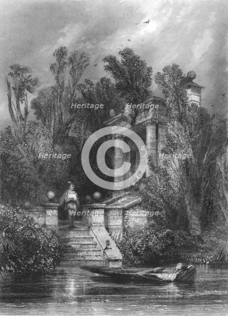 'Scene from Faustus. Margaret Meets Faustus in the Summer House', c1870. Artist: George Cattermole.