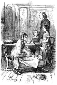 Scene from Framley Parsonage by Anthony Trollope, 1860. Artist: John Everett Millais