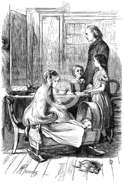Scene from Framley Parsonage by Anthony Trollope, 1860.   Artist: John Everett Millais