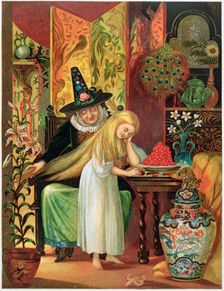 Scene from Hans Christian Andersen's fairy tale, "The Snow Queen", 1872. Creator: Unknown