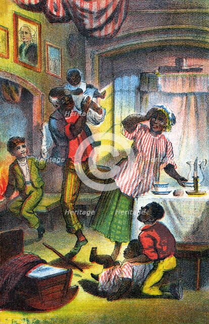 Scene from Harriet Beecher Stowe's Uncle Tom's Cabin, c1870. Artist: Unknown