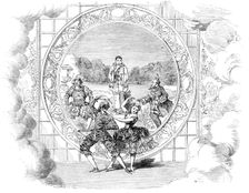 Scene from "Jack and the Bean-Stalk" at the Adelphi Theatre, 1856. Creator: Unknown