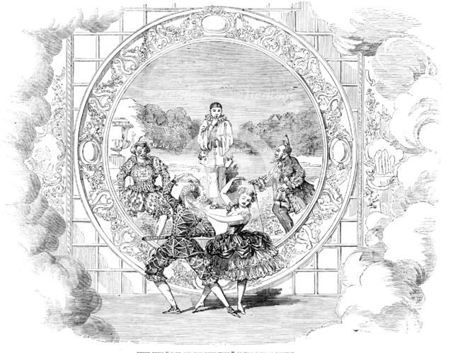 Scene from "Jack and the Bean-Stalk" at the Adelphi Theatre, 1856.  Creator: Unknown.