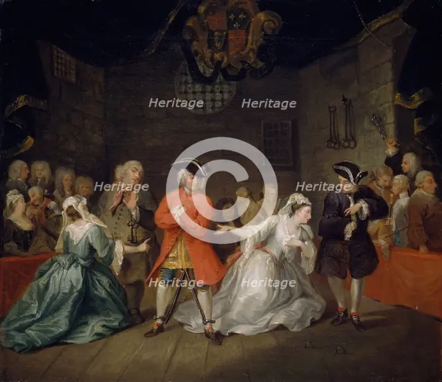 Scene from John Gay's The Beggar's Opera, 1728.  Creator: William Hogarth.