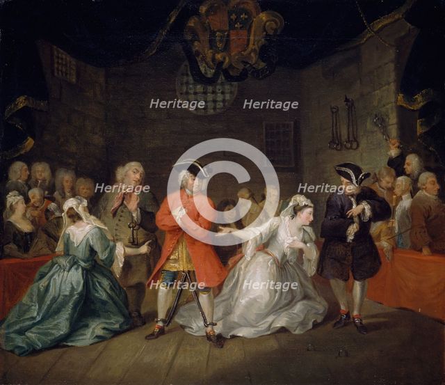Scene from John Gay's The Beggar's Opera, 1728.  Creator: William Hogarth.