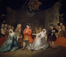 Scene from John Gay's The Beggar's Opera, 1728. Creator: William Hogarth