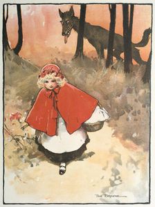 Scene from Little Red Riding Hood, 1900. Artist: Tom Browne