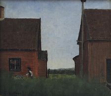 Scene from Lommaryd, Småland, 1882. Creator: Elias Erdtman