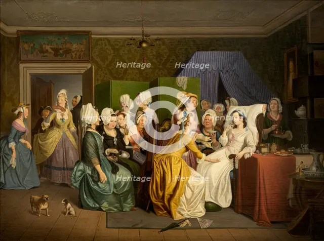 Scene from Ludvig Holberg's "Maternity Room", c1830-1870. Creator: Wilhelm Marstrand.
