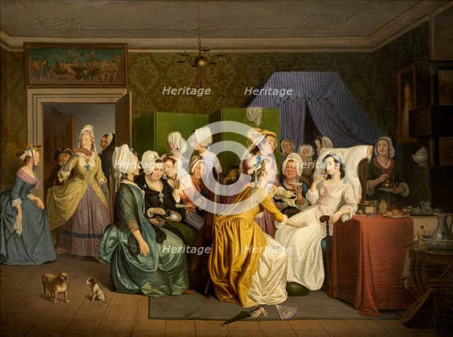 Scene from Ludvig Holberg's "Maternity Room", c1830-1870. Creator: Wilhelm Marstrand.