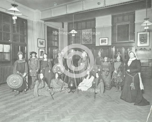 Scene from Macbeth, Glyn Road Evening Institute, London, 1915. Artist: Unknown.