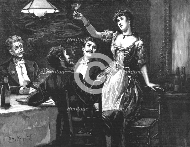 Scene from "Madame Leroux"; By Francis Eleanor Trollope, 1890. Creator: Percy Macquoid.