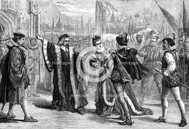 Scene from "Mary, Queen o' Scots," at the Princess's Theatre, 1874. Creator: Unknown.