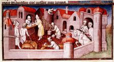 Scene from Marco Polo's "Book of Marvels...", early 15th century. Creator: Boucicaut Master