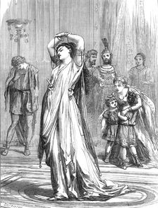 Scene from "Medea in Corinth," at the Lyceum Theatre, 1872. Creator: Unknown