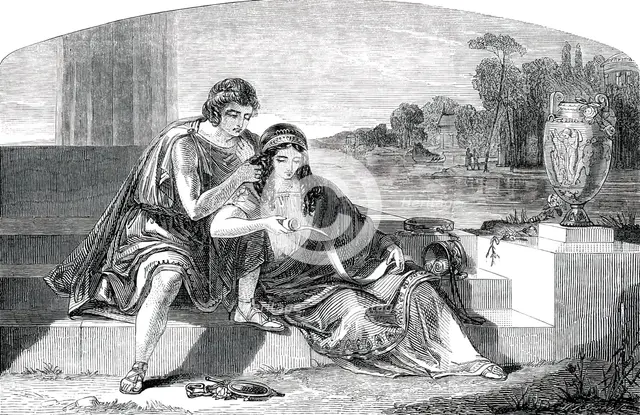 "Scene from Moore's 'Epicurean'"..., 1850. Creator: Unknown.