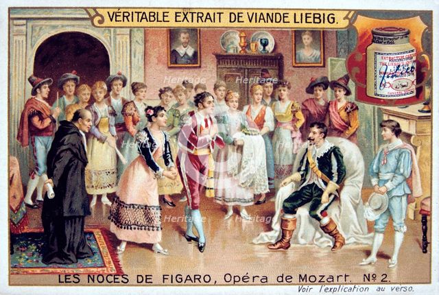 Scene from Mozart's opera The Marriage of Figaro, 1786 (1905).  Artist: Anon