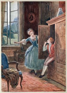 Scene from Mozart's opera The Marriage of Figaro, 1786, (c1914). Artist: Charles A Buchel