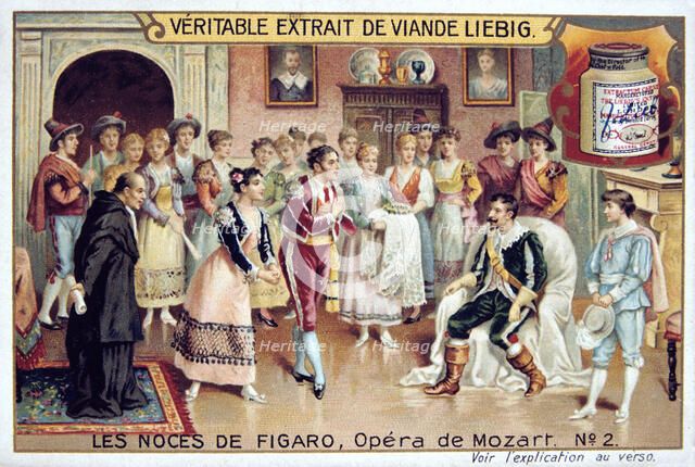 Scene from Mozart's opera The Marriage of Figaro, 1786 (1905).  Artist: Anon