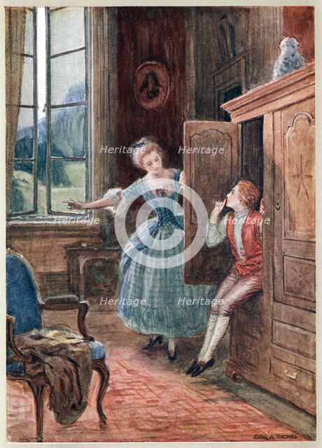 Scene from Mozart's opera The Marriage of Figaro, 1786, (c1914).  Artist: Charles A Buchel