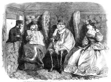 Scene from Mr. Woodin's Entertainment, "Elopement Extraordinary," at the Polygraphic Hall, 1864. Creator: Unknown
