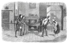 Scene from Mr. Brougham's comedy of "Romance and Reality", at the Hammersmith Theatre, 1860. Creator: Unknown