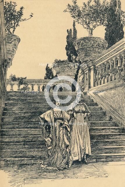'Scene from Much Ado about Nothing', c1890. Artist: Edwin Austin Abbey.