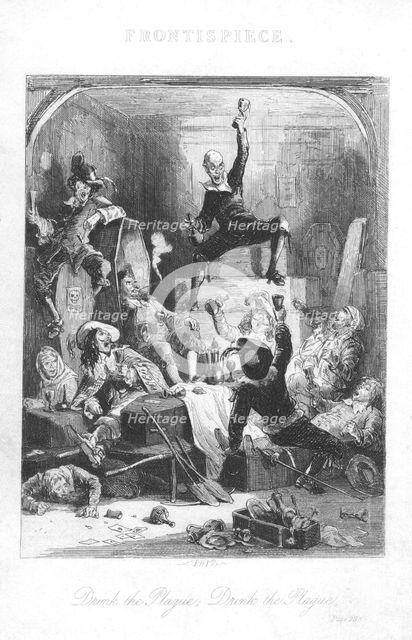 Scene from Old St Paul's by William Harrison Ainsworth, 1855. Artist: Hablot Knight Browne