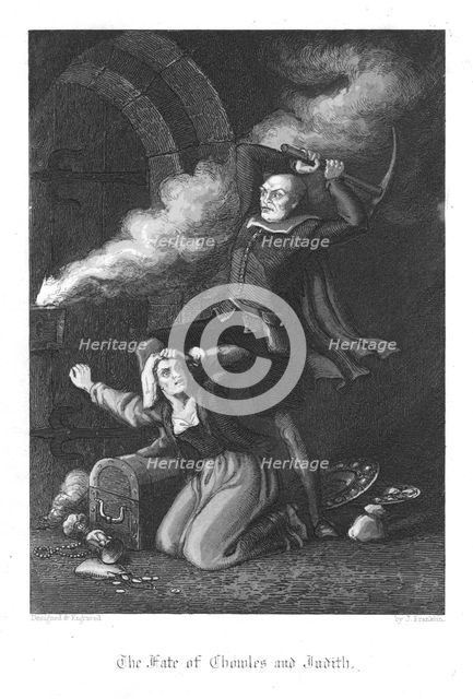 Scene from Old St Paul's by William Harrison Ainsworth, 1855. Artist: John Franklin