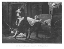 Scene from Old St Paul's by William Harrison Ainsworth, 1855. Artist: John Franklin