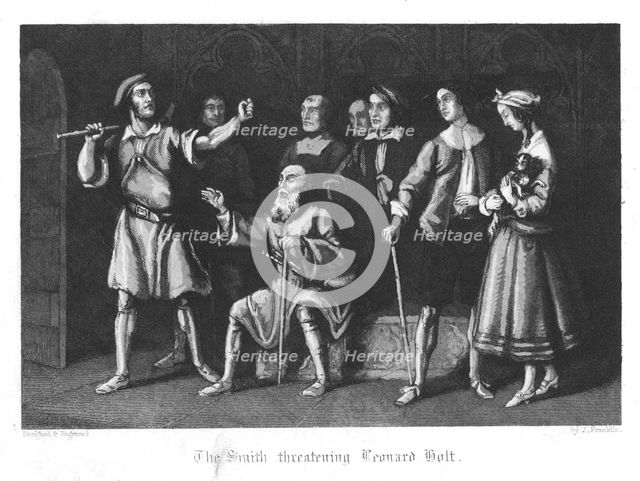 Scene from Old St Paul's by William Harrison Ainsworth, 1855. Artist: John Franklin