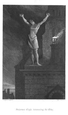 Scene from Old St Paul's by William Harrison Ainsworth, 1855. Artist: John Franklin