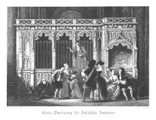 Scene from Old St Paul's by William Harrison Ainsworth, 1855. Artist: John Franklin