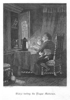 Scene from Old St Paul's by William Harrison Ainsworth, 1855. Artist: John Franklin