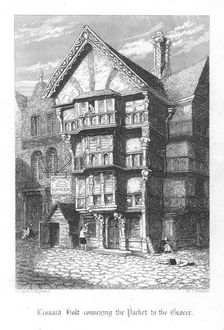 Scene from Old St Paul's by William Harrison Ainsworth, 1855. Artist: John Franklin