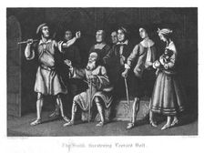 Scene from Old St Paul's by William Harrison Ainsworth, 1855. Artist: John Franklin