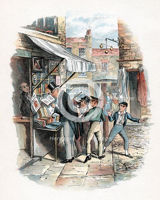 Scene from Oliver Twist by Charles Dickens, 1837-1839. Artist: George Cruikshank