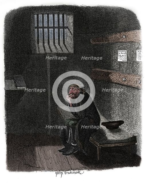 Scene from Oliver Twist by Charles Dickens, 1837. Artist: George Cruikshank.