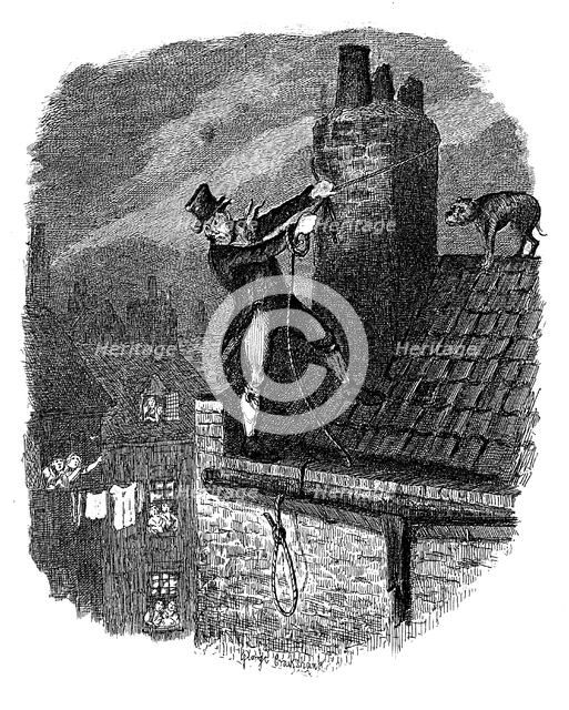 Scene from Oliver Twist by Charles Dickens, 1837. Artist: George Cruikshank