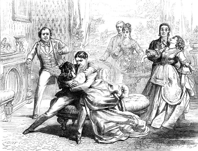Scene from "Partners For Life," at the Globe Theatre, 1871. Creator: Unknown.