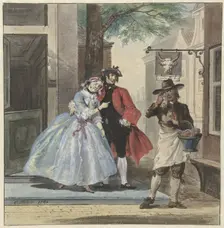 Scene from "Pefroen with the sheep head", 1740. Creator: Cornelis Troost